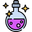 A retro handheld map icon with a fork-and-knife 'X' mark, with th ...